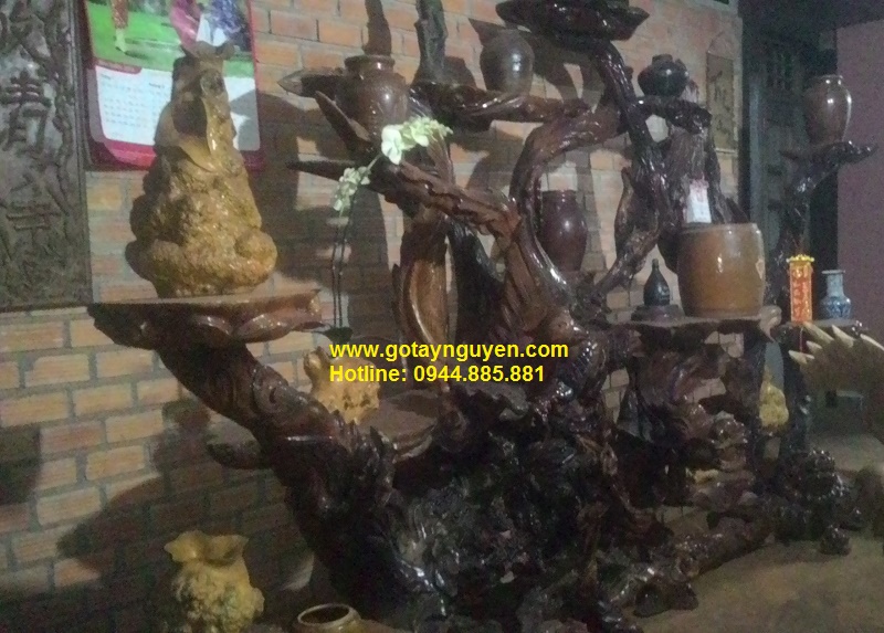 Bộ Tứ linh gỗ hương